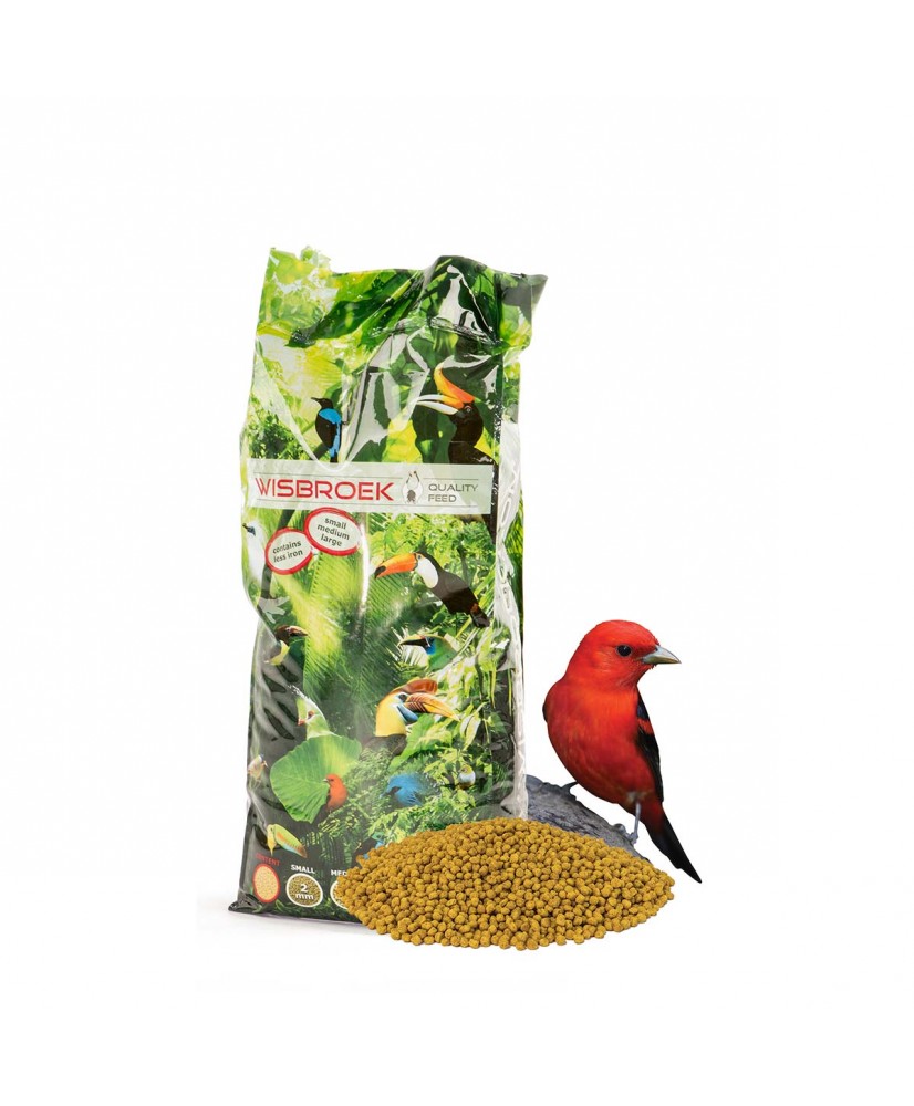 Wisbroek softbill diet small (Granulés extrudés pour oiseaux frugivores) 10 kg