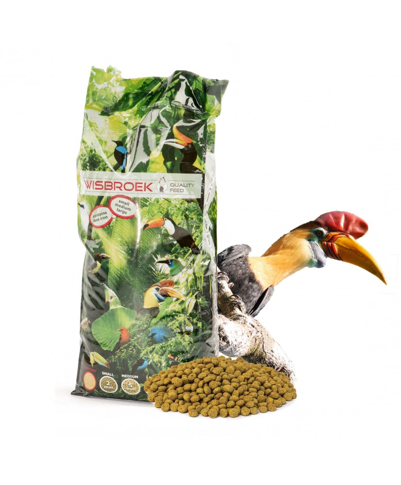 Wisbroek softbill diet large (Granulés extrudés pour oiseaux frugivores) 10 kg