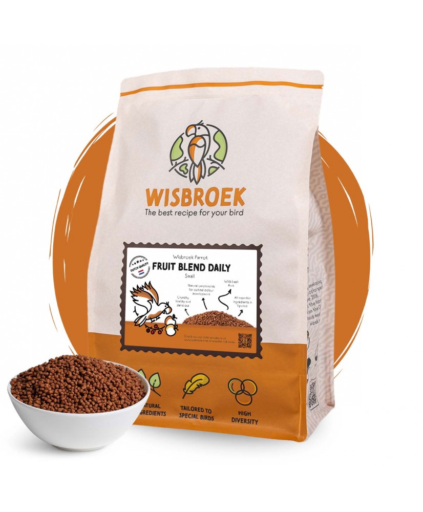 Wisbroek Parrot fruit blend daily small (Granulés extrudés pour perruches) 3 kg