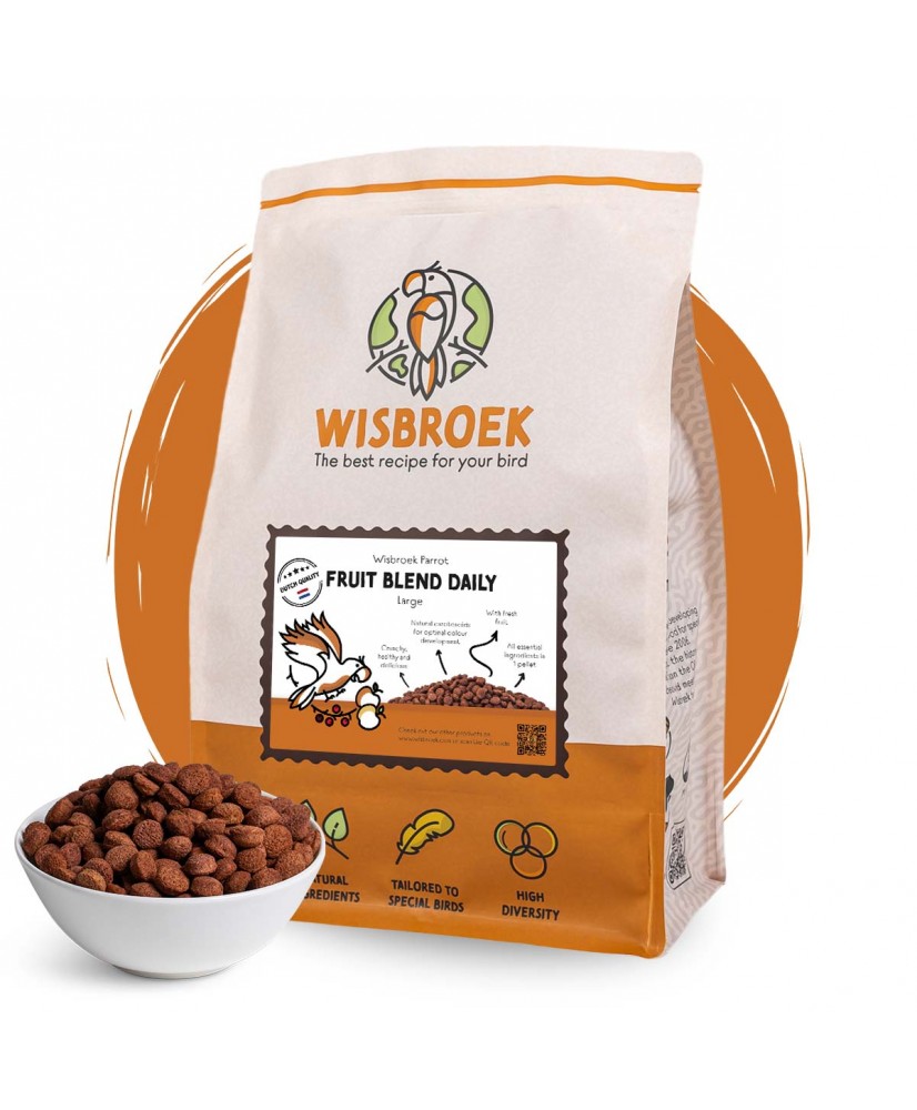 Wisbroek Parrot fruit blend daily Large (Granulés extrudés pour perroquets) 3 kg