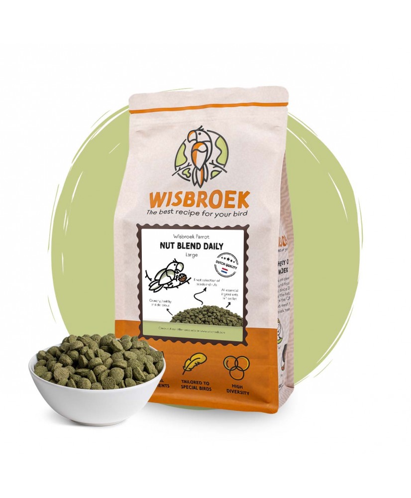 Wisbroek Parrot nut blend daily large (Granulés extrudés pour perroquets) 1 kg