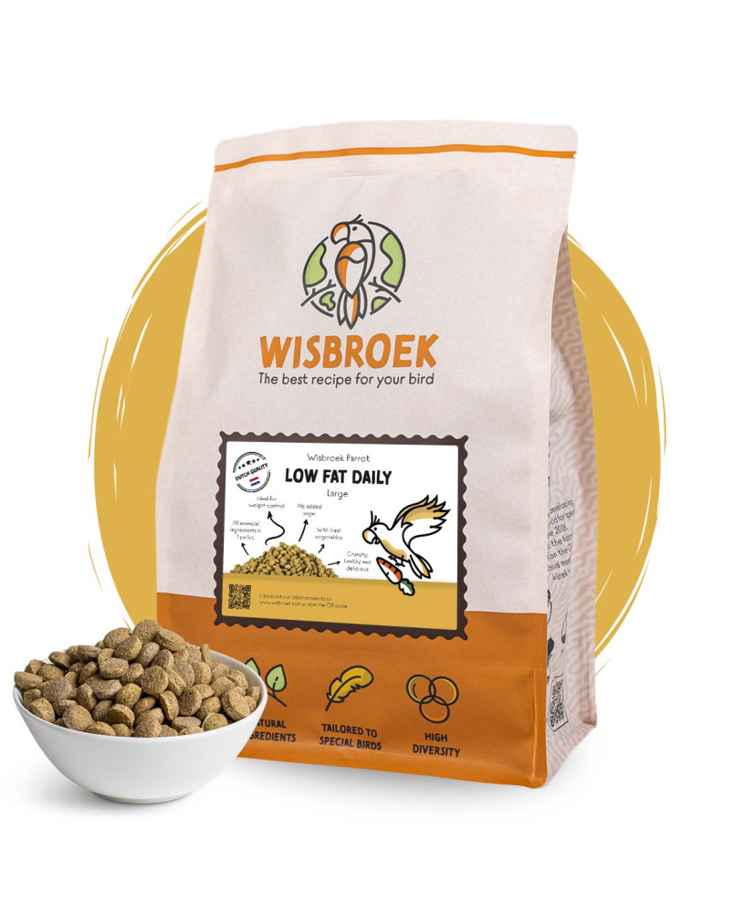 Wisbroek Parrot low fat daily large (Granulés extrudés pour perroquets) 3 kg