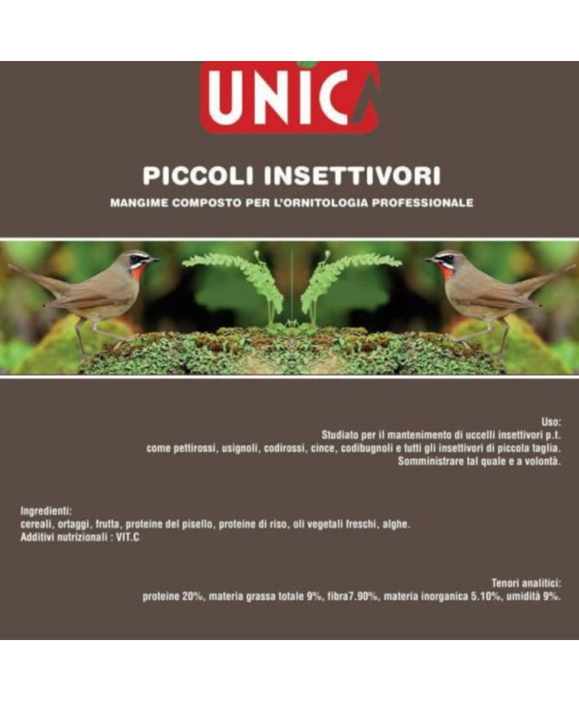 Unica Piccoli Insettivori 2kg (pâtée pour oiseaux insectivores)