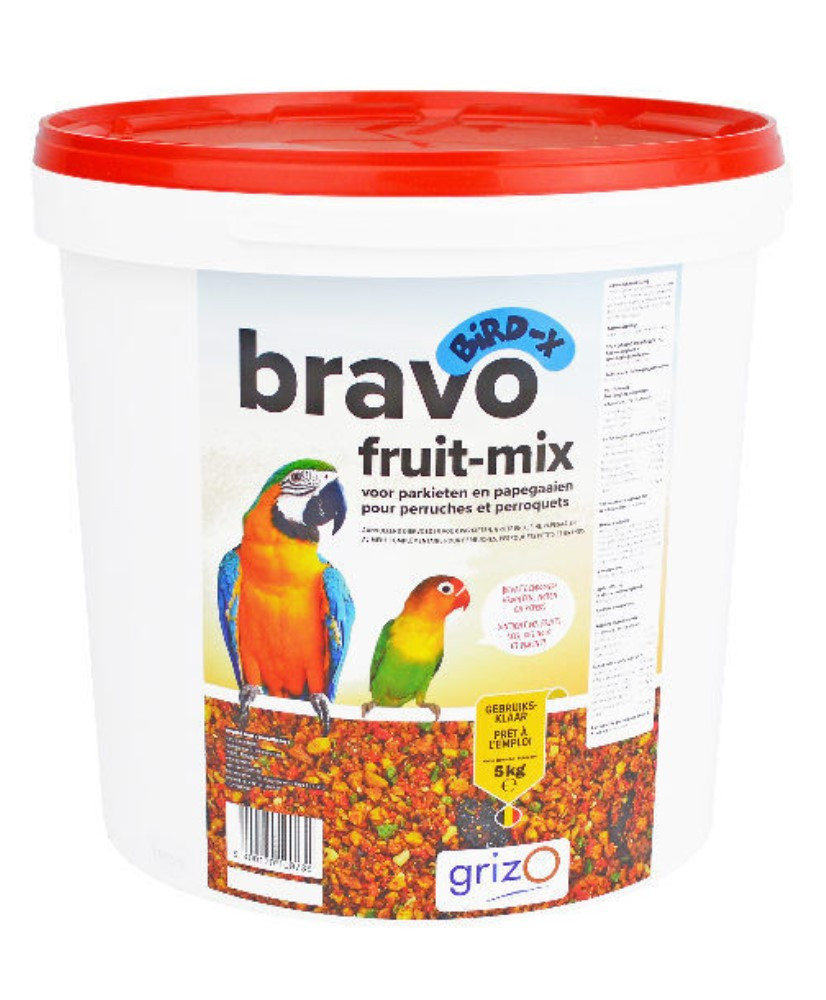 Bravo fruit mix 5 kg - mélange nutritif pour perruches et perroquets