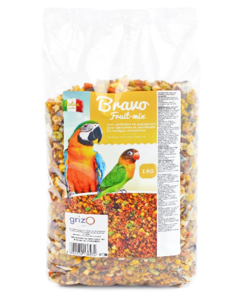 Bravo fruit mix 1 kg - mélange nutritif pour perruches et perroquets