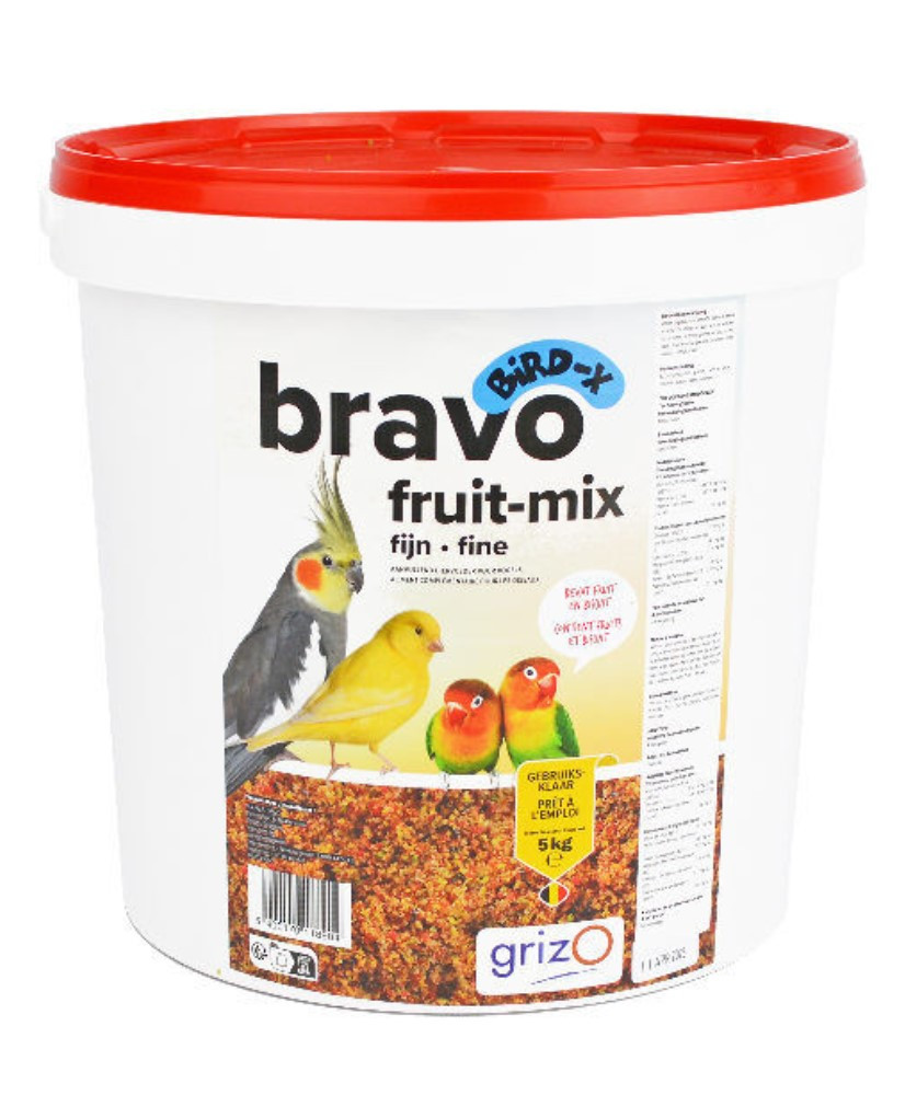 Bravo fruit mix small 5 kg - mélange nutritif pour canaris, oiseaux exotiques et petite perruches