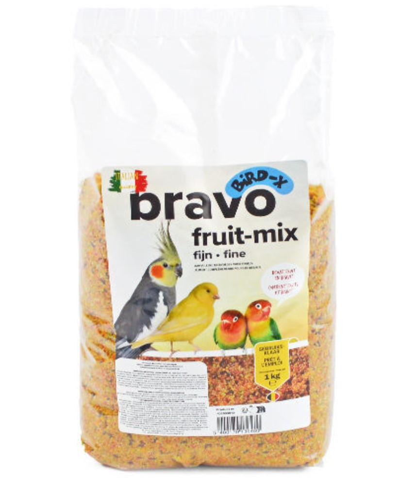 Bravo fruit mix small 1 kg - mélange nutritif pour canaris, oiseaux exotiques et petite perruches