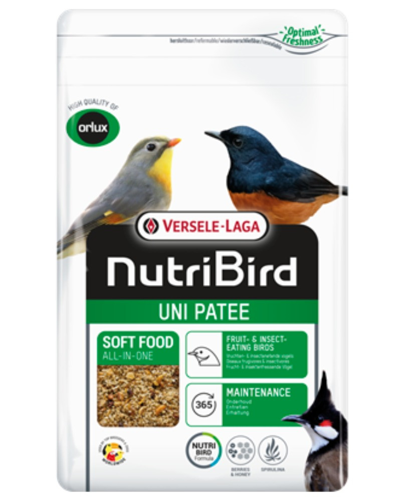 Nutribird Uni Patee 1 kg - Aliment complet pour oiseaux insectivores