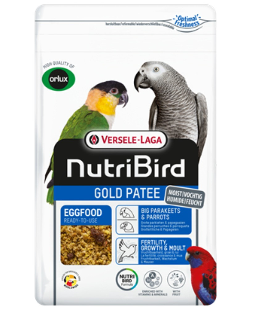 Gold Patee Grandes Perruches & Perroquets 1kg - Nutribird