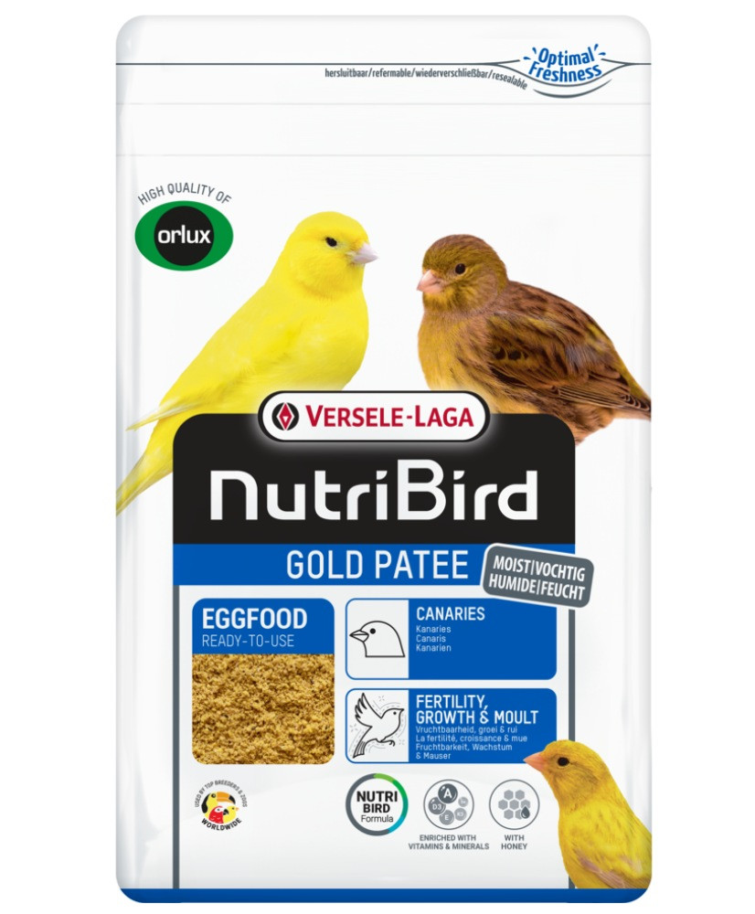 Nutribird Gold Patee Canaris 1kg (Orlux pâtée aux oeufs canaris, prête à l'emploi)
