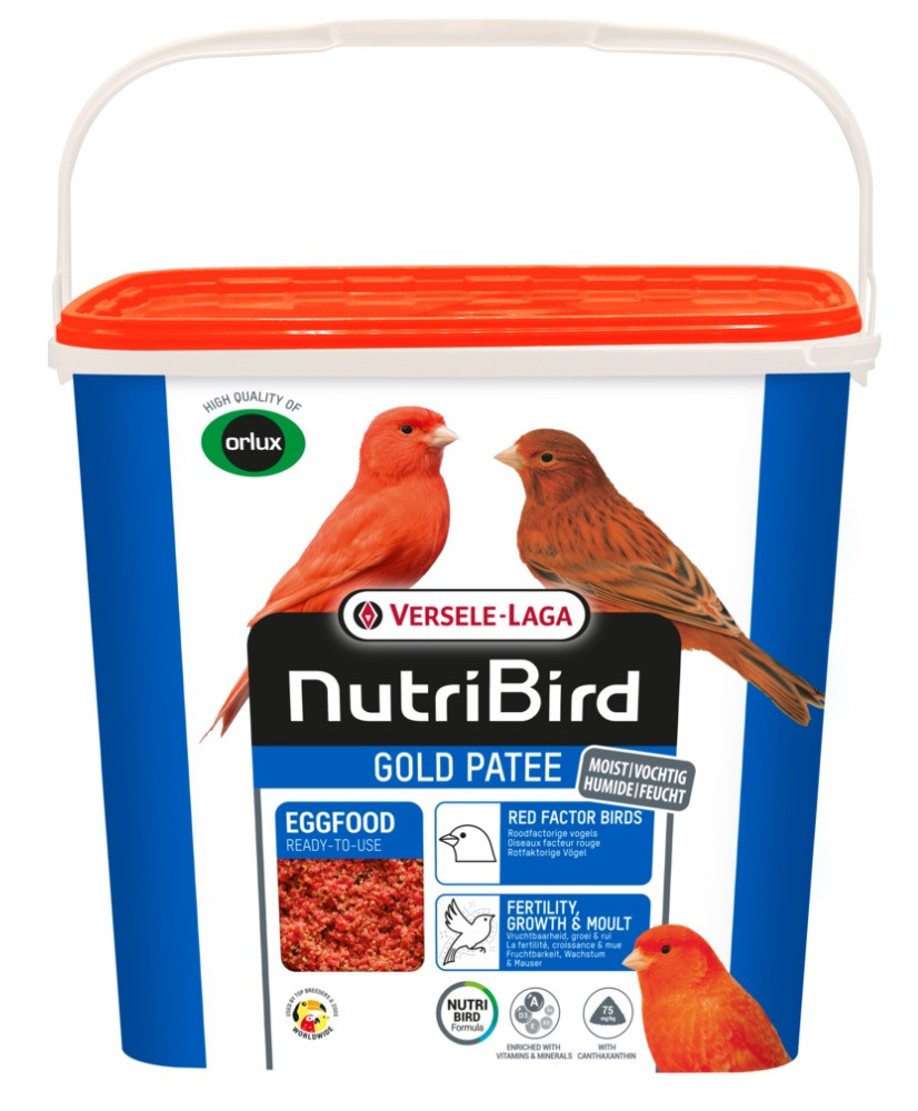 Nutribird Gold Patee Oiseaux Facteur Rouge 5kg (Orlux pâtée aux oeufs rouge, prête à l'emploi)