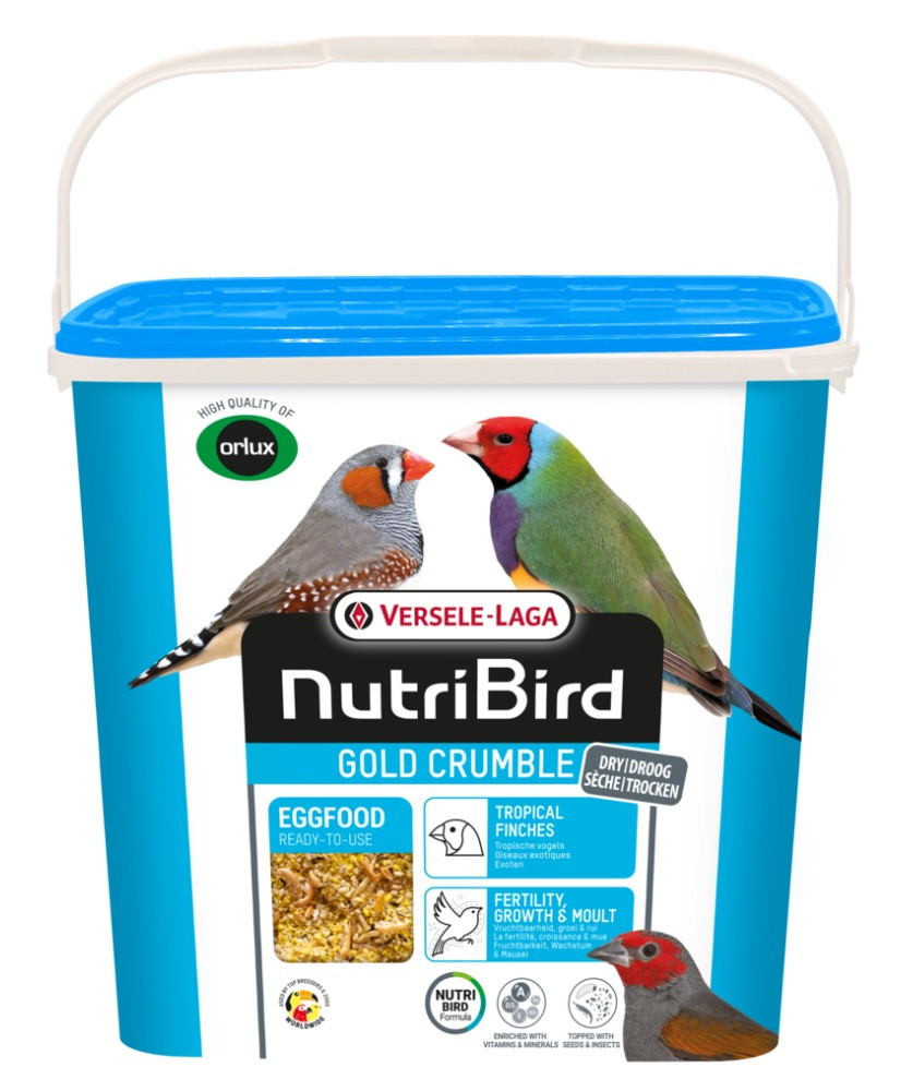 Nutribird Gold Crumble Oiseaux Exotiques 4kg (Orlux pâtée aux oeufs sèche oiseaux exotiques)