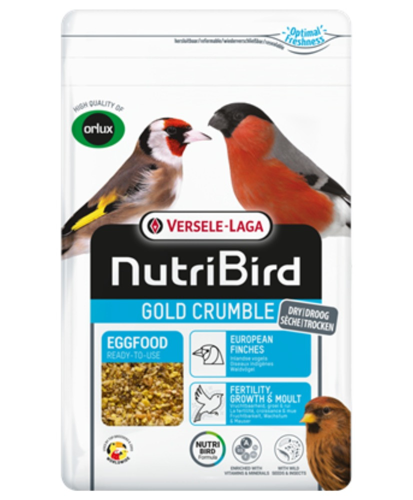 Nutribird Gold Crumble Oiseaux Indigènes 800g (Orlux pâtée aux oeufs sèche oiseaux indigènes)