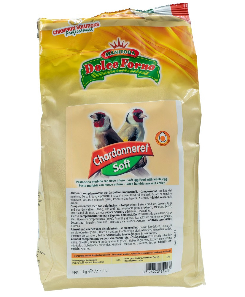 Manitoba Chardonneret Soft 1kg (Pâtée aux oeufs grasse pour chardonnerets)