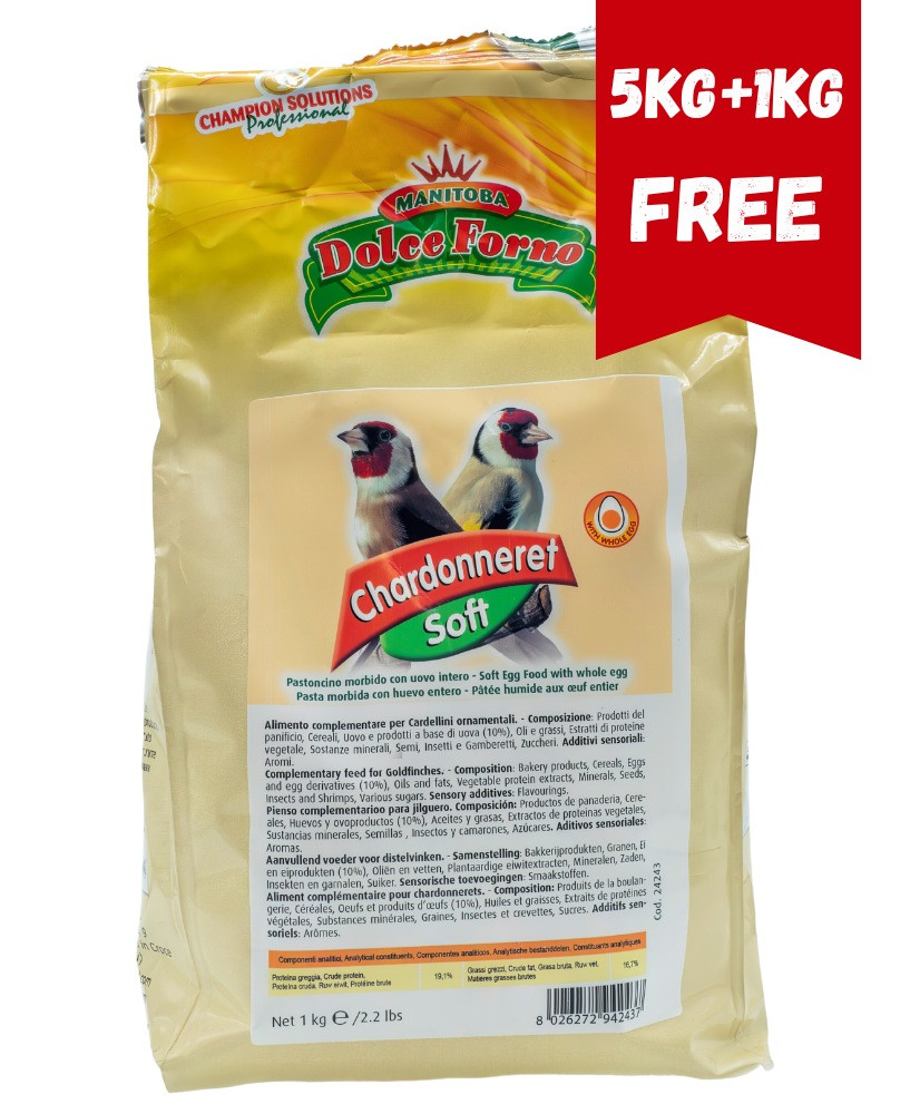 Manitoba Chardonneret Soft 1kg (Pâtée aux oeufs grasse pour chardonnerets)