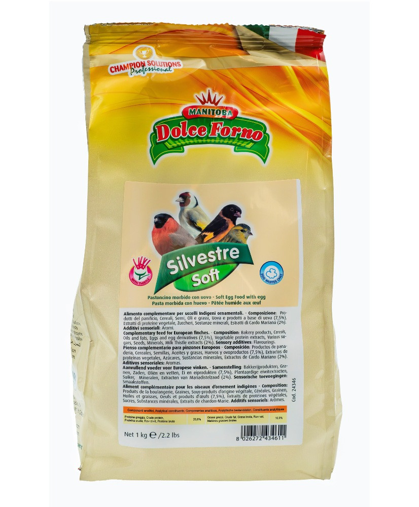 Manitoba Silvestre Soft 1kg (Pâtée aux oeufs pour chardonnerets et tarins)