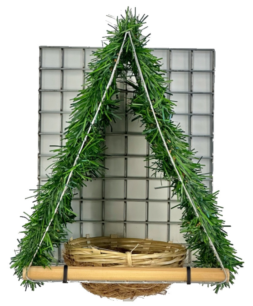 Nid abrité pour oiseaux indigènes, canaries Ø12 cm