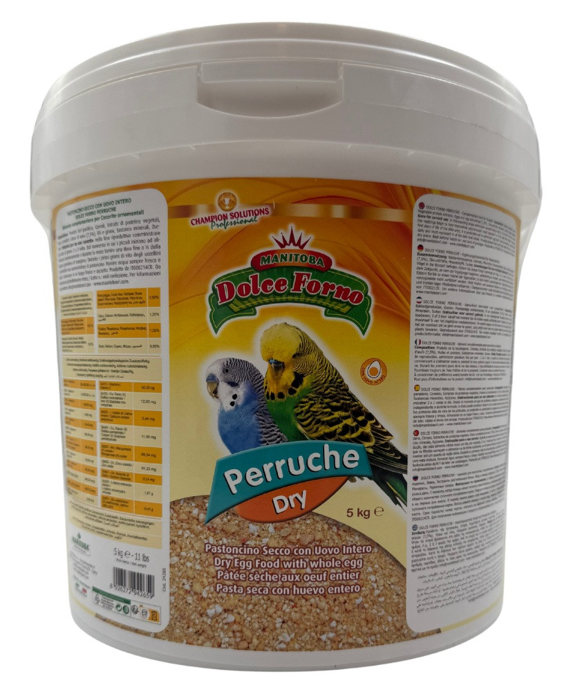 Manitoba Dolce Forno Perruche 5 kg (Pâtée aux œufs pour perruches ondulées)
