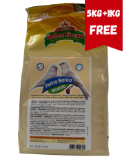 Manitoba Penna Bianca Soft 5kg+1kg GRATUIT (vochtig opfokvoer voor witte kanaries)