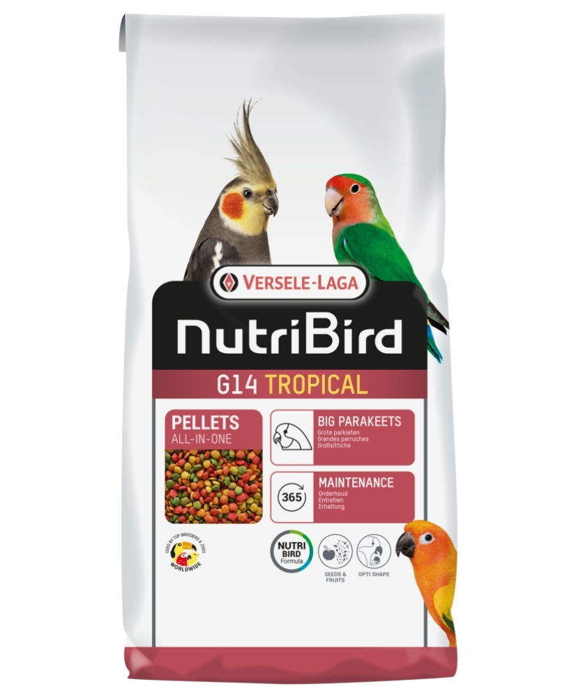 Nutribird G14 Tropical 10kg - Aliment d'entretien pour grandes perruches