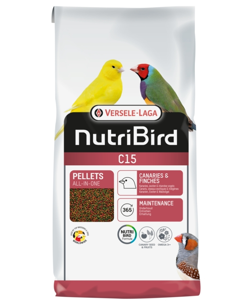 Nutribird C15 10kg - Aliment d'entretien pour canaris, oiseaux exotiques et indigènes