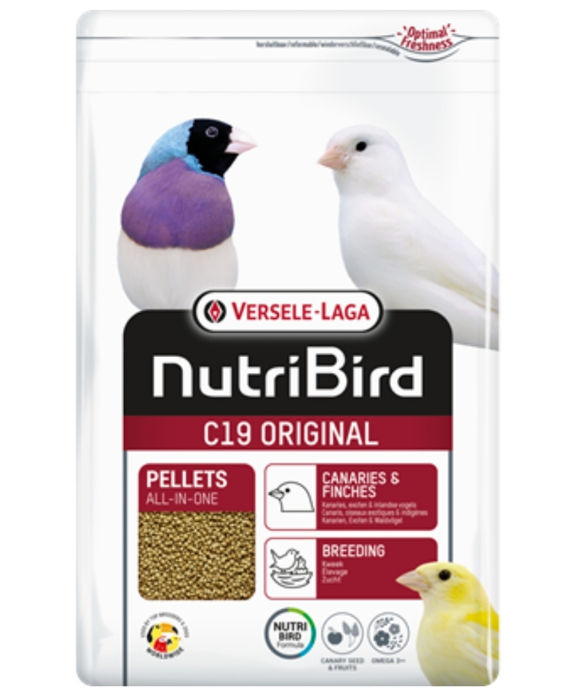 Nutribird C19 original 3kg - Aliment d'élevage pour canaris, oiseaux exotiques et indigènes