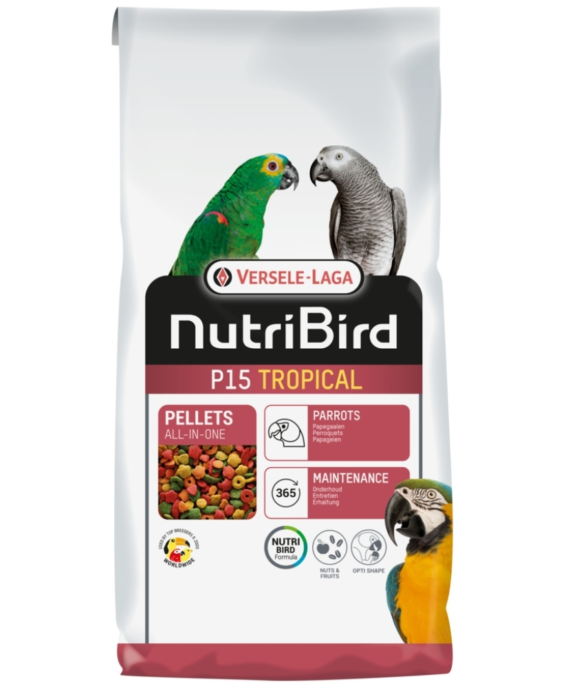 Nutribird P15 Tropical 10 kg - aliment d'entretien pour perroquets