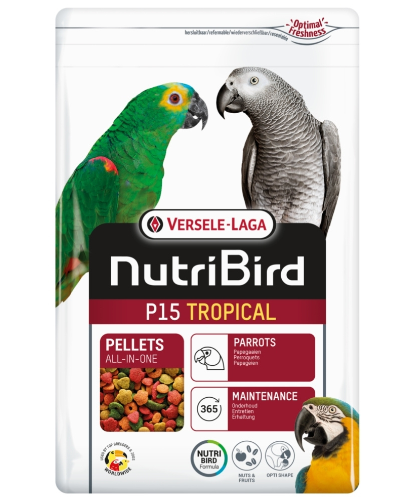 Nutribird P15 Tropical  - aliment d'entretien pour perroquets