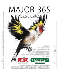 Unica Blattner major 365 - pâtée aux œufs pour chardonnerets